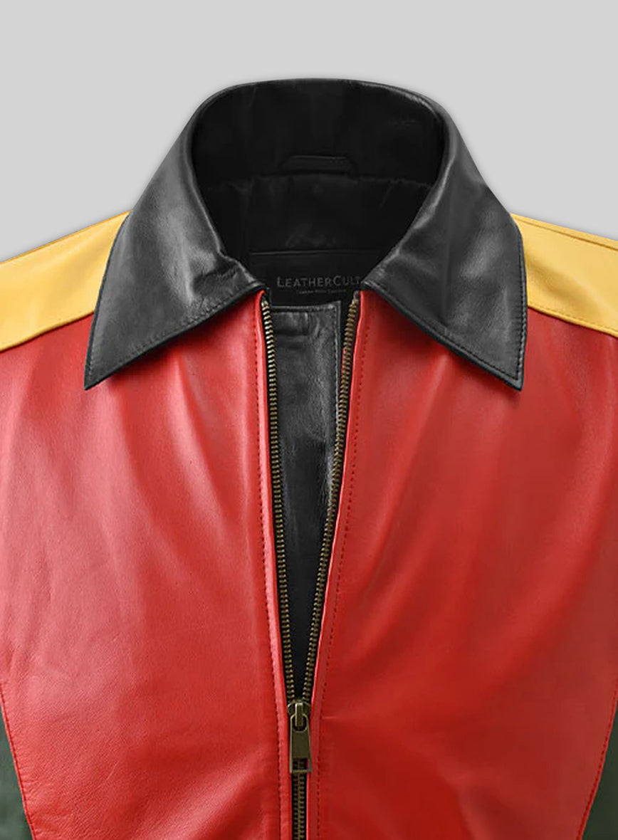 Patrick Warburton Seinfeld 8 Ball Leather Bomber Jacket, product view 3