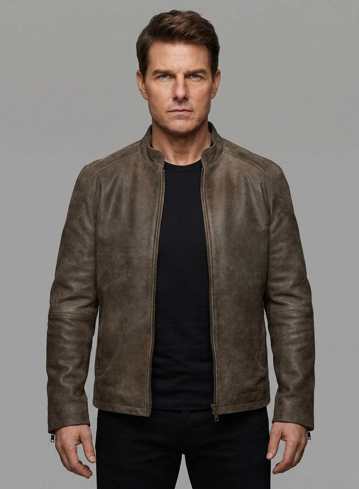 Tom Cruise Jack Reacher Brown Napa Leather Jacket, product view 6