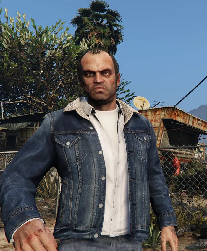 GTA 5 Trevor Philips Blue Denim Jean Jacket