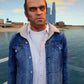 GTA 5 Trevor Philips Blue Denim Jean Jacket — view 2