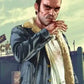 GTA 5 Trevor Philips Blue Denim Jean Jacket — view 3