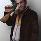 GTA IV Niko Bellic Brown Leather Bomber Jacket — view 2