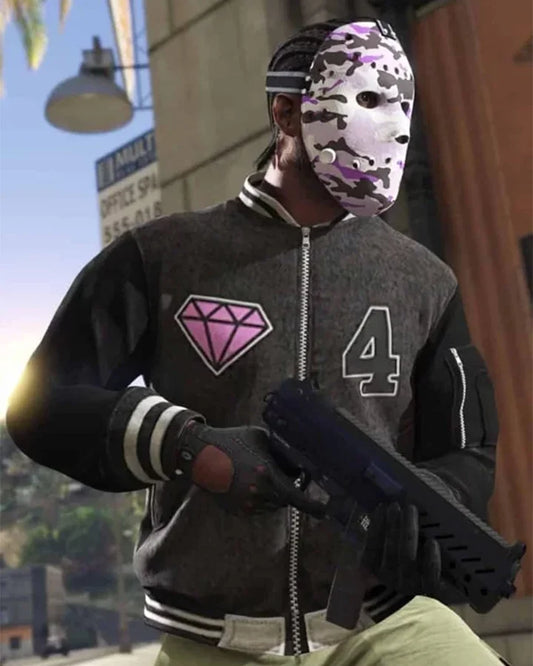 GTA VI Panther Varsity Bomber Letterman Jacket