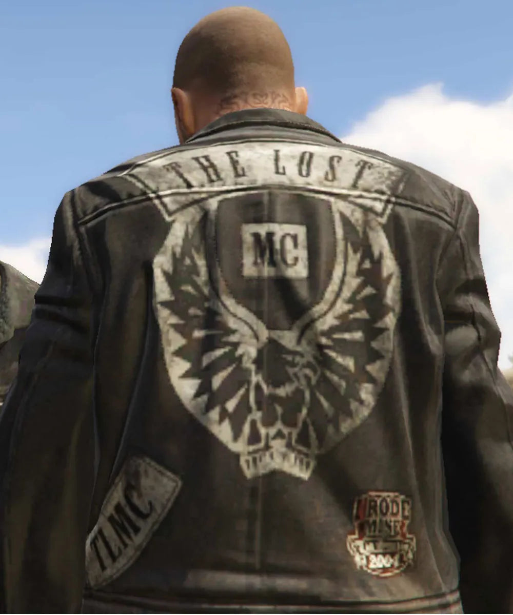 Johnny GTA The Lost MC Black Leather Jacket — view 2