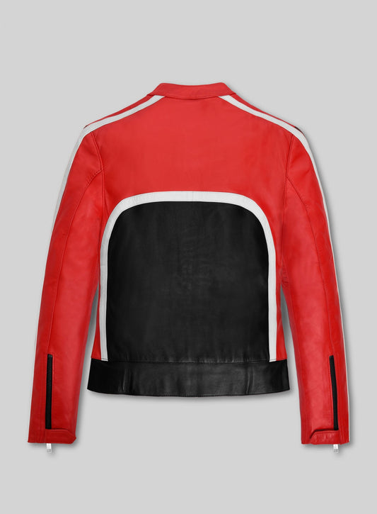 Ursula Corbero Money Heist Black Leather Jacket – back view