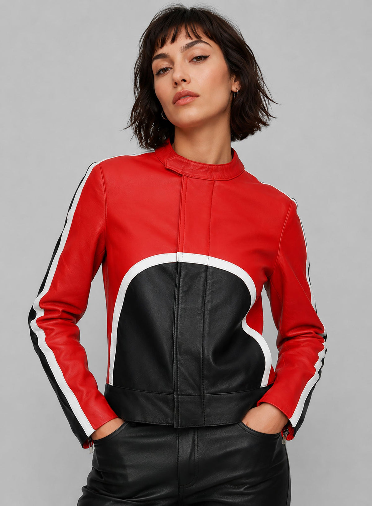 Ursula Corbero Money Heist Black Leather Jacket – full product view