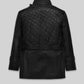 Victoria Beckham Black Leather Trench Coat – back view