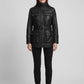 Victoria Beckham Black Leather Trench Coat – full product view