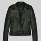 Victoria Justice Green Leather Jacket – front view