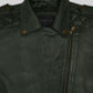 Victoria Justice Green Leather Jacket – close-up and worn views