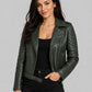 Victoria Justice Green Leather Jacket – full product view