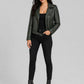 Victoria Justice Green Leather Jacket – full product view