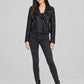 Victoria Justice Black Biker Leather Jacket – full product view