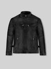 Vin Diesel Fast And Furious 6 Black Leather Jacket – front view