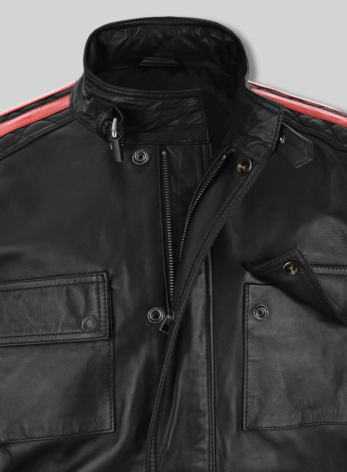 Vin Diesel Black Leather Jacket – close-up and worn views
