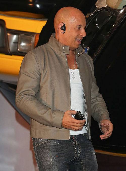 Vin Diesel xXx Return of Xander Cage Taupe Leather Jacket – worn look