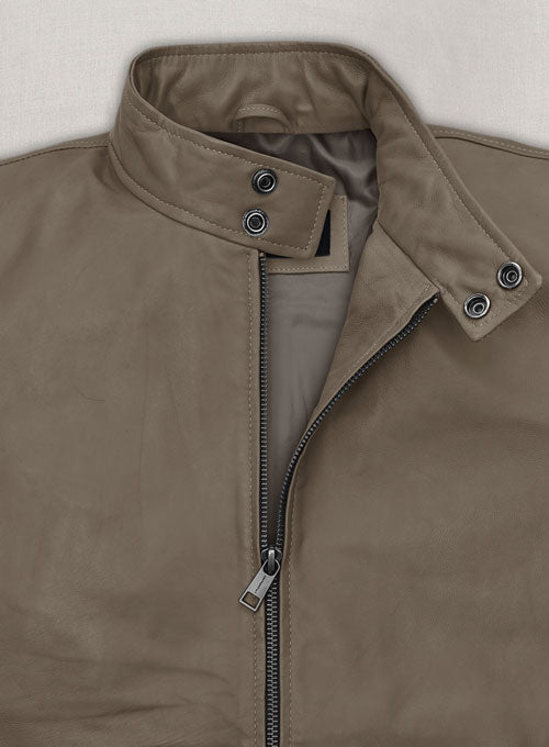 Vin Diesel xXx Return of Xander Cage Taupe Leather Jacket – close-up detail of leather and stitching