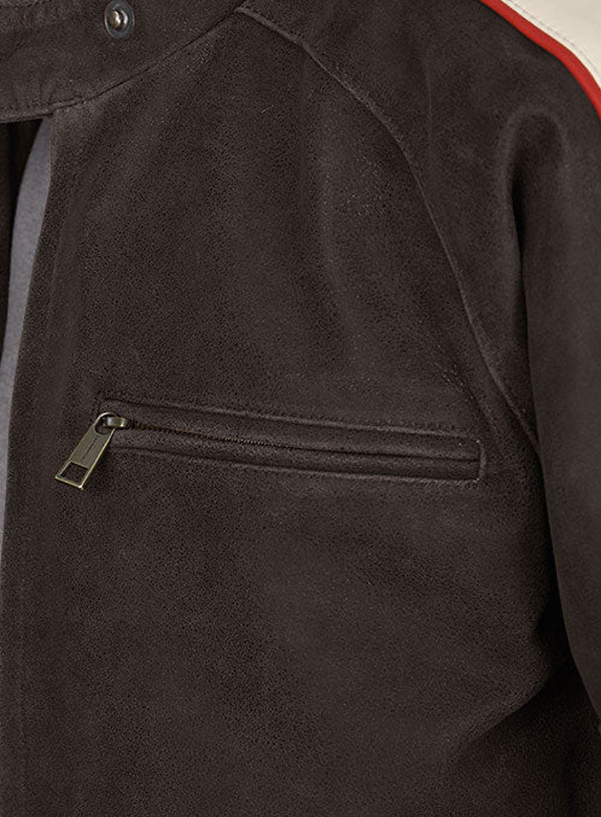 War Of The Worlds Black Leather Jacket – close-up and worn views