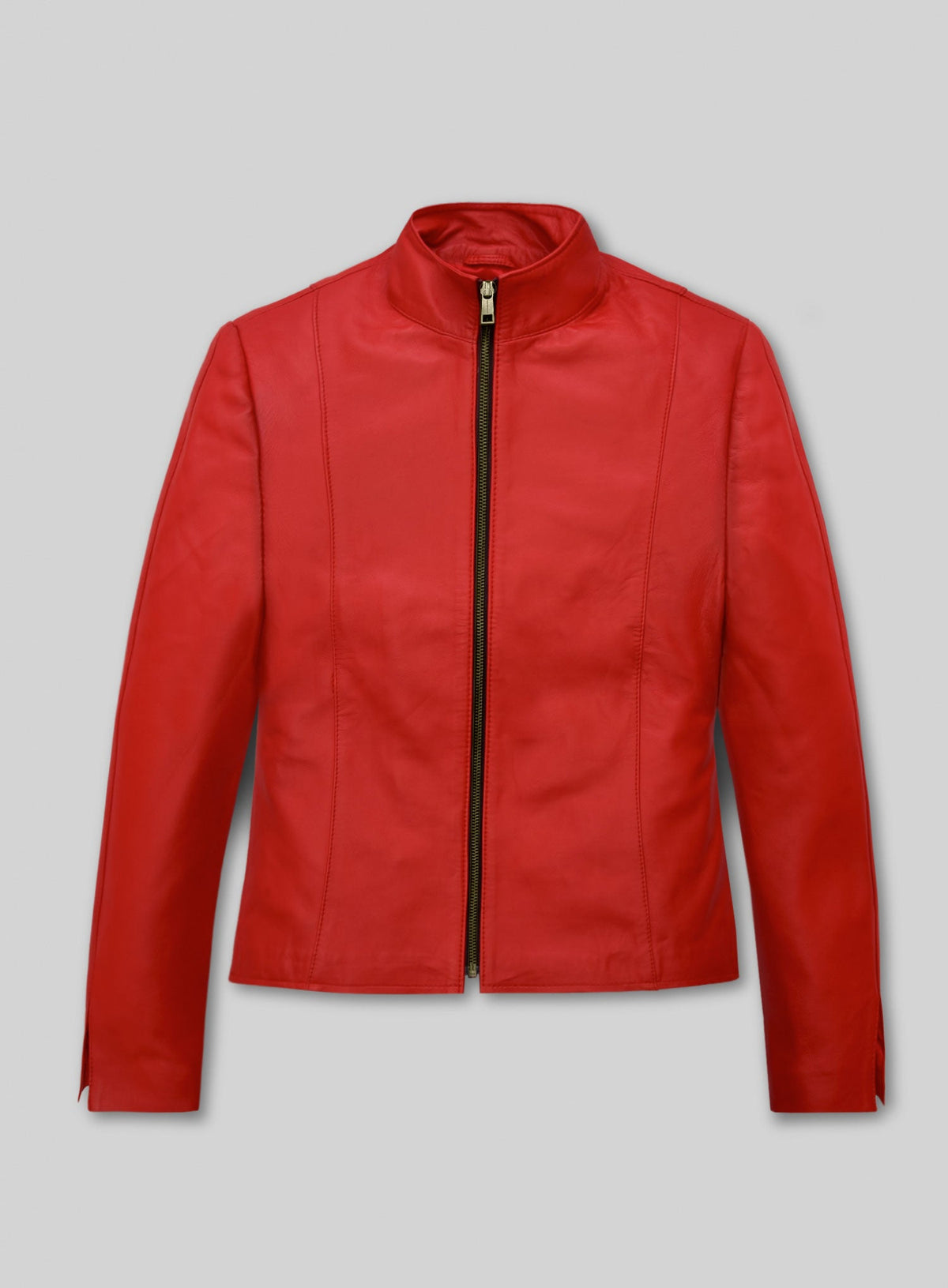 Whitney Houston Black Leather Jacket – front view