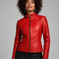 Whitney Houston Black Leather Jacket – full product view