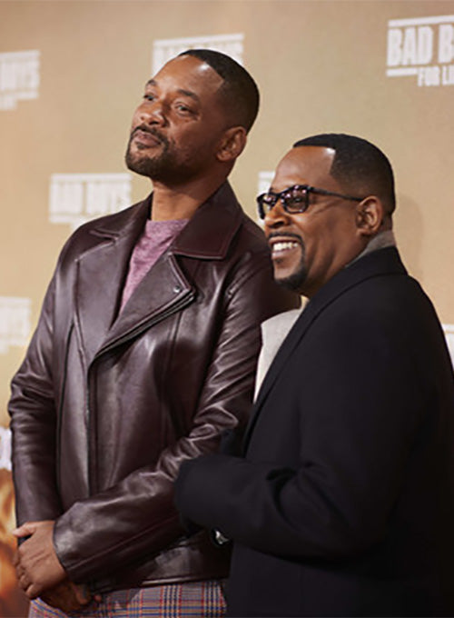 Will Smith Bad Boys for Life Premiere Burgundy Leather Jacket – celebrity inspiration look