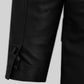Will Smith I Robot Black Leather Long Coat – close-up and worn views