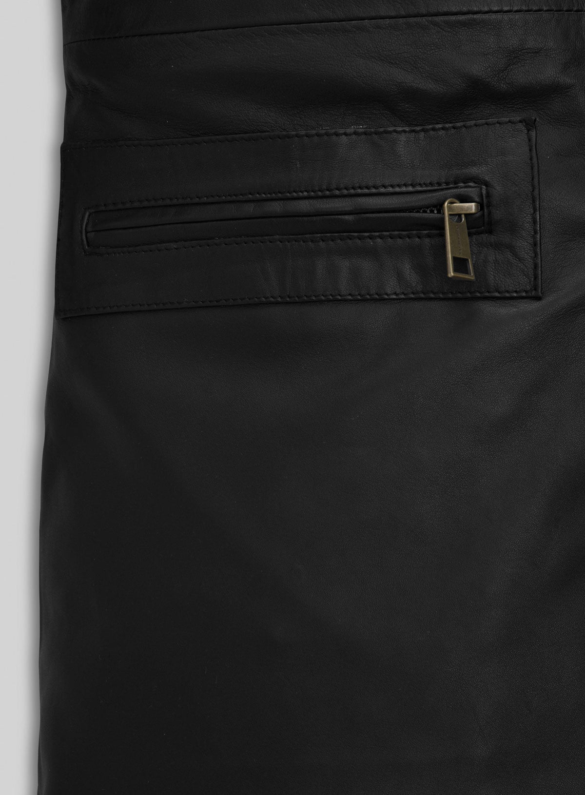 Will Smith I Robot Black Leather Long Coat – close-up and worn views