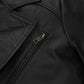 Will Smith I Robot Black Leather Long Coat – close-up and worn views
