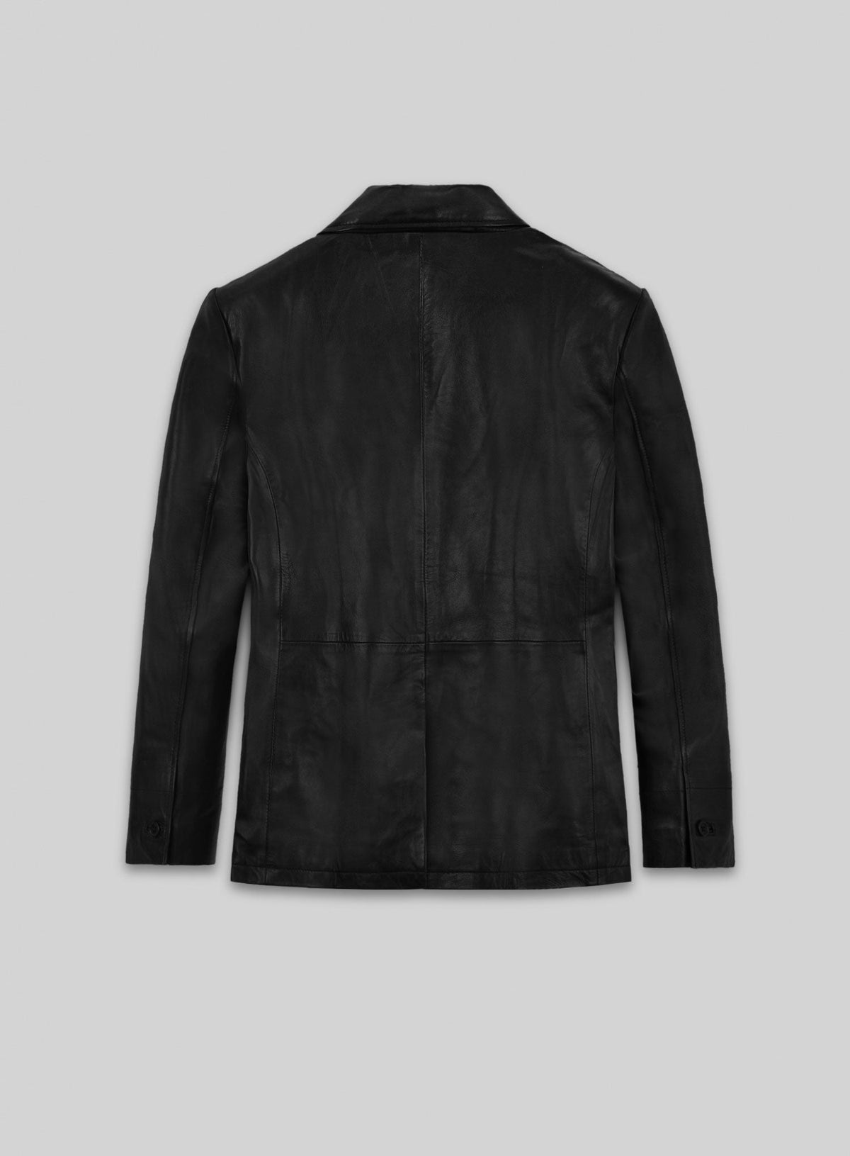 Will Smith Black Leather Blazer – full product view