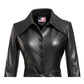 Women’s Black Leather Long Coat – Elegant Long Leather Outerwear