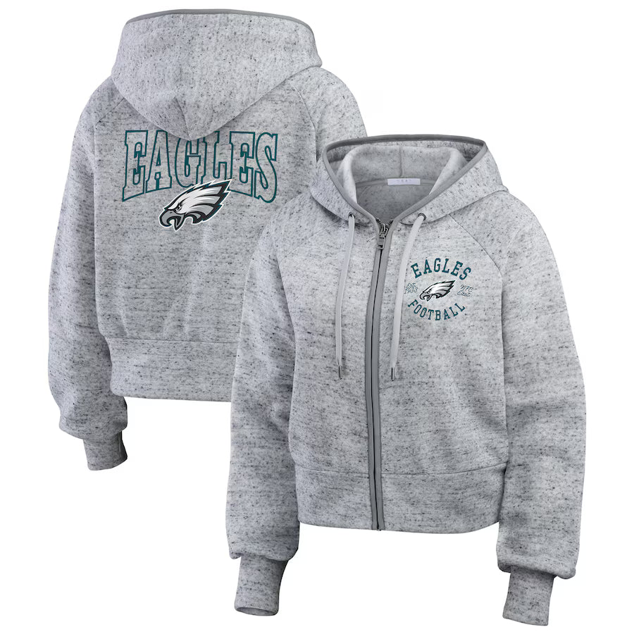 Philadelphia Eagles Grey Zip-Up Hoodie (Recreated Edition)