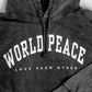Vintage World Peace Grey Hoodie – Recreated Edition