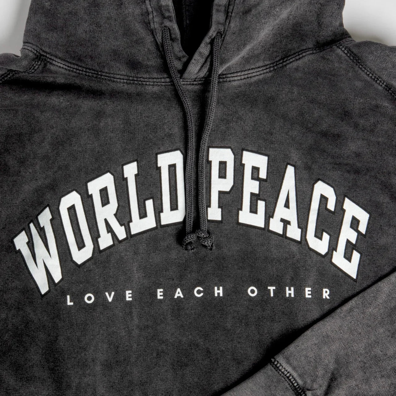 Vintage World Peace Grey Hoodie – Recreated Edition