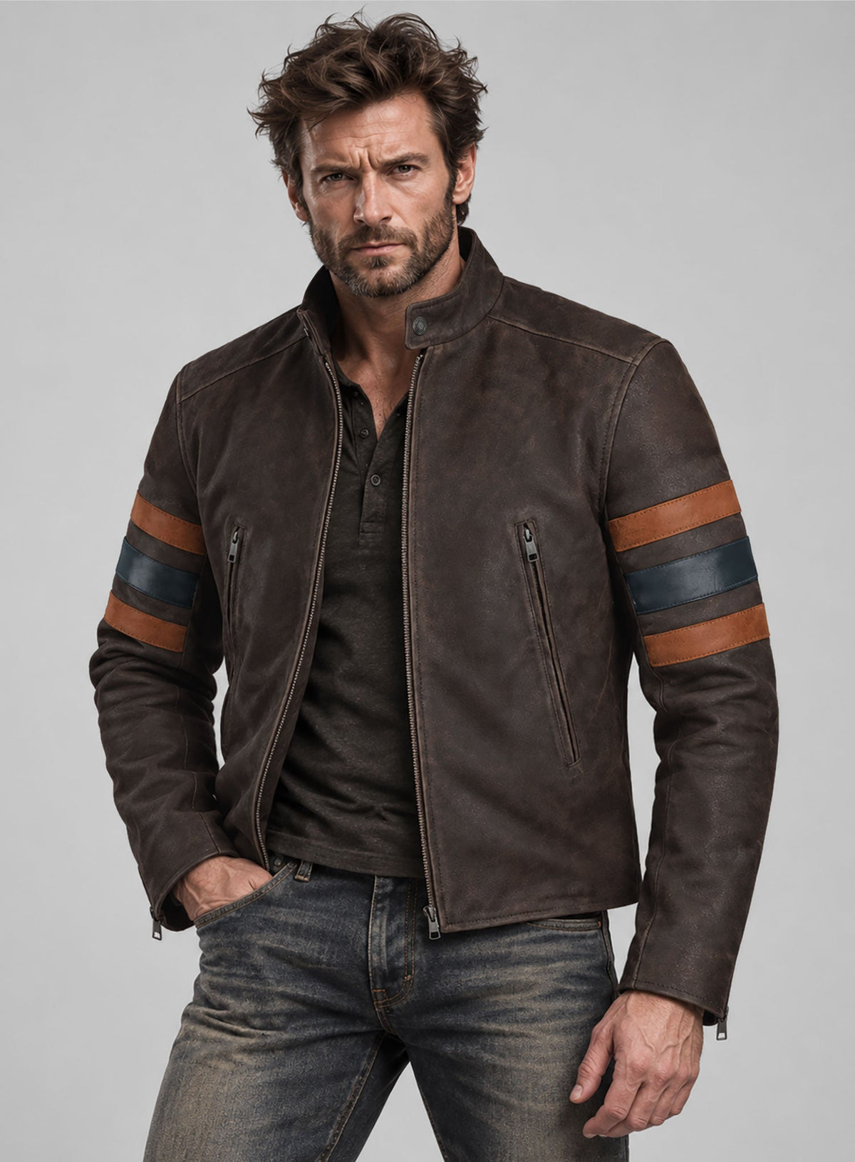 X - Men 3 Wolverine Leather Jacket view 6
