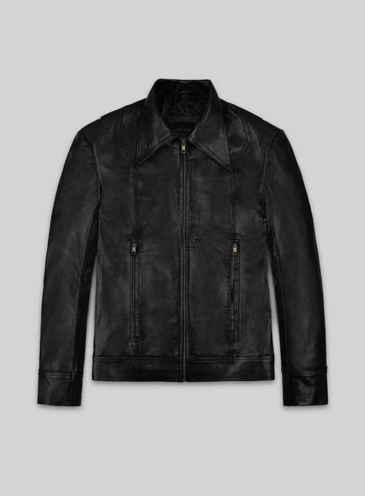 X-Men Days of Future Past Wolverine Black Leather Jacket – front view