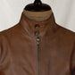 X-Men First Class Magneto Brown Leather Jacket – close-up detail of hardware and pockets