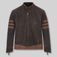 Wolverine X-Men Origins Brown Leather Jacket in vintage brown Napa leather, product view 1