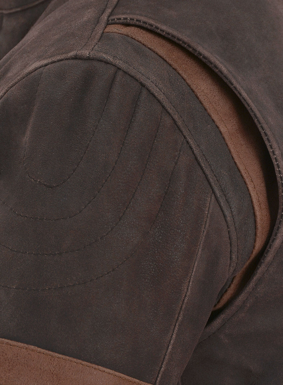 Wolverine X-Men Origins Brown Leather Jacket in vintage brown Napa leather, product view 3