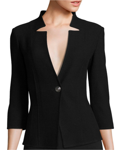 Kelly Reilly Yellowstone Black Notch Neck Jacket