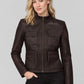 Yvonne Strahovski White Leather Jacket – full product view