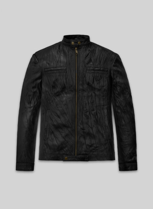 Zac Efron 17 Again Black Leather Jacket – front view