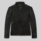 Zac Efron Baywatch Black Leather Jacket – front view