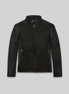Zac Efron Baywatch Black Leather Jacket – front view