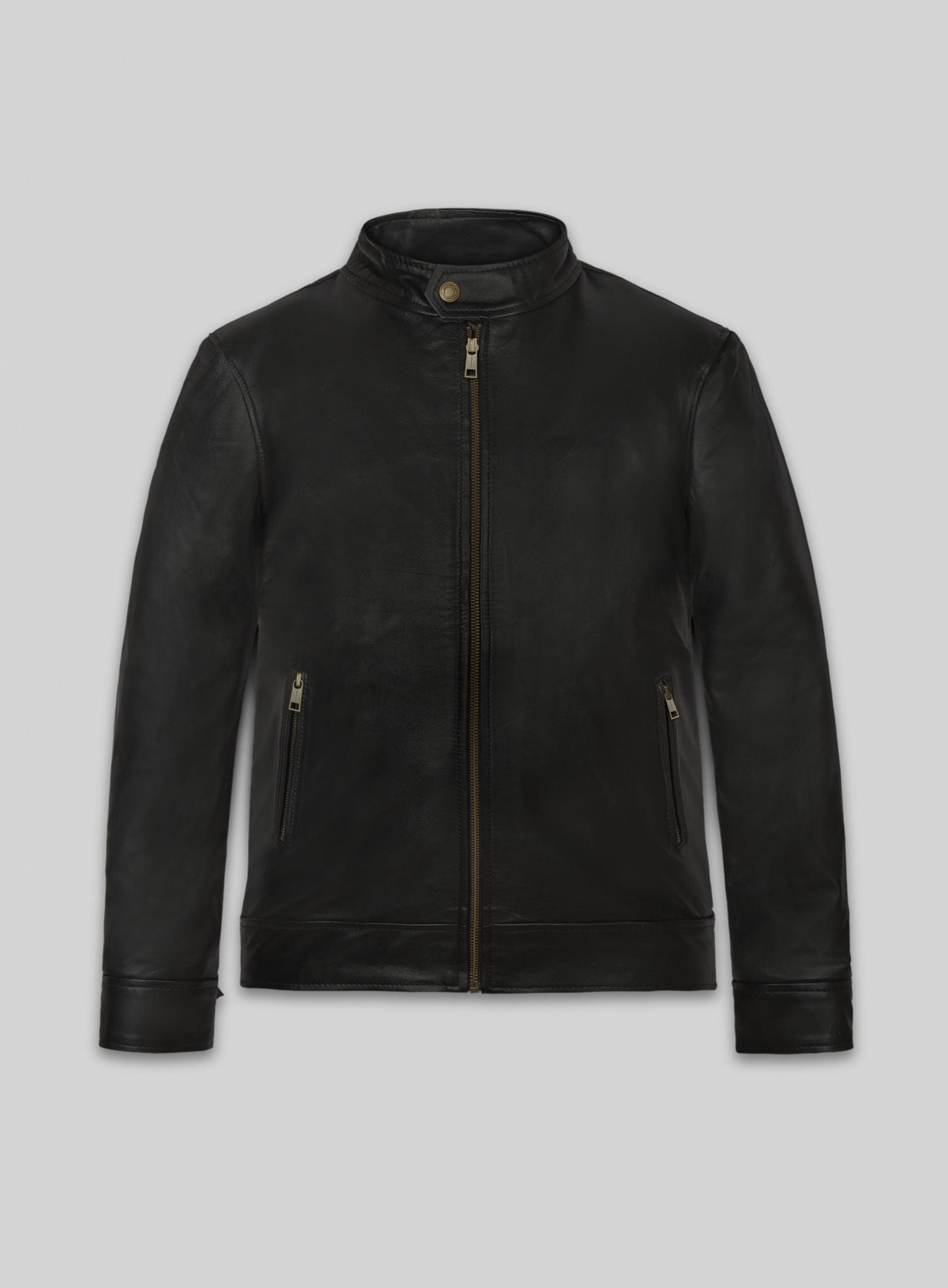 Zac Efron Baywatch Black Leather Jacket – front view