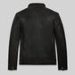 Zac Efron Baywatch Black Leather Jacket – back view