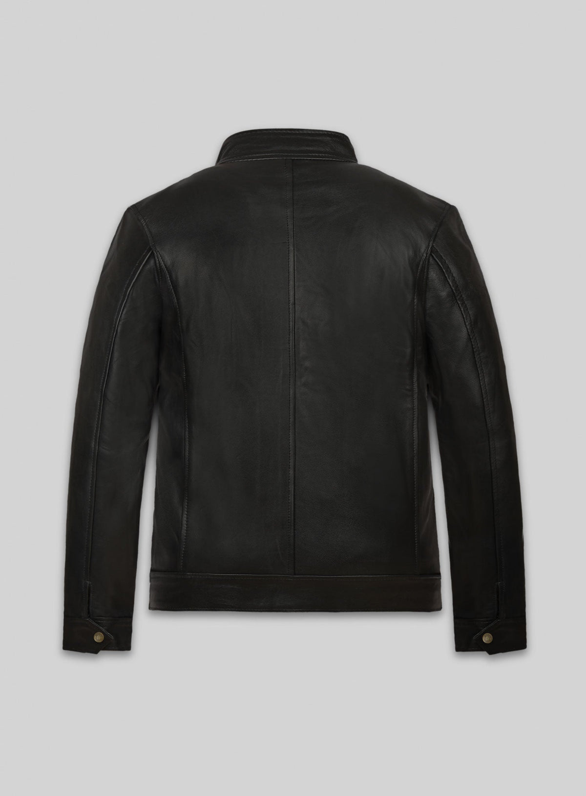 Zac Efron Baywatch Black Leather Jacket – back view