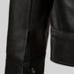 Zac Efron Baywatch Black Leather Jacket – close-up and worn views
