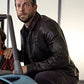 Zachary Levi Spy Kids Black Leather Jacket – Zachary Levi wearing the look, photo 2