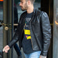 Zayn Malik Black Leather Jacket – Zayn Malik wearing the look, photo 2