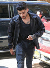 Zayn Malik New York Black Bomber Leather Jacket – celebrity inspiration look